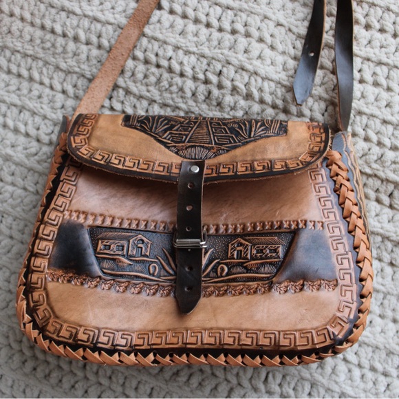 Handcrafted Leather Shoulder Bag - Picture 2 of 4